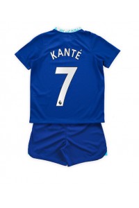Fotbalové Dres Chelsea Kante #7 Dětské Domácí Oblečení 2022-23 Krátký Rukáv (+ trenýrky)